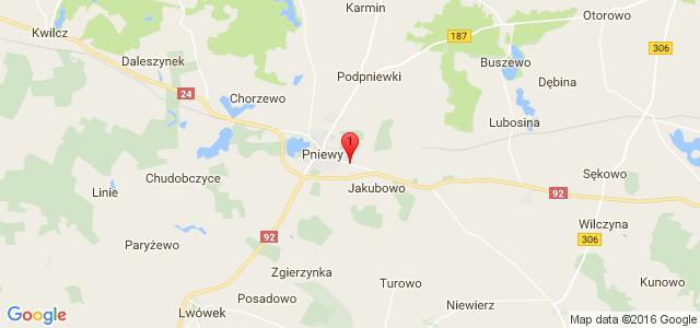 Google Map of 62-045 Pniewy, ul. Poznańska 62